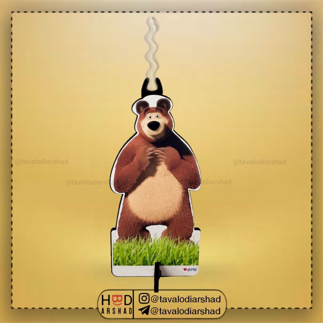 شمع استند عروسکی خرس میشا